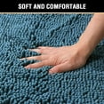 Dark Teal Bath Mats for Bathroom Non Slip Thick Microfiber Door Mats