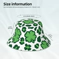 thumbnail image 4 of Daiia Leopard print St. Patrick's Day Pattern Bucket Hat - Trendy Cotton Sun Hat for Beach, Golf, Fishing - Fun Outdoor Vacation Boonie for Men and Women, 4 of 9