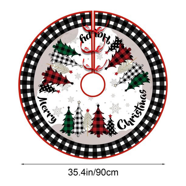 Christmas Tree Skirt | Decorative Sequin Holiday Base Cover for Xmas Tree | Durable Printed Fabric | Easy Installation & Storage | Festive Home Office Decor | 1 Piece | Classic Ornament Style