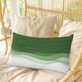 thumbnail image 4 of Ombre Waves Pillow Covers, Linen Long Throw Pillow Case, Abstract Art Gradient Sage Green Modern Holiday Pillow Protector Decorative Cushion Cover for Living Room/Bedroom 20" x 26", 4 of 8