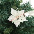 thumbnail image 3 of 5Pcs Christmas Glitter Artificial Poinsettia Flowers Xmas Poinsettia Artificial Wedding Flowers Decorations Xmas Tree Ornaments for Party Favors, 5.6inch, 3 of 6