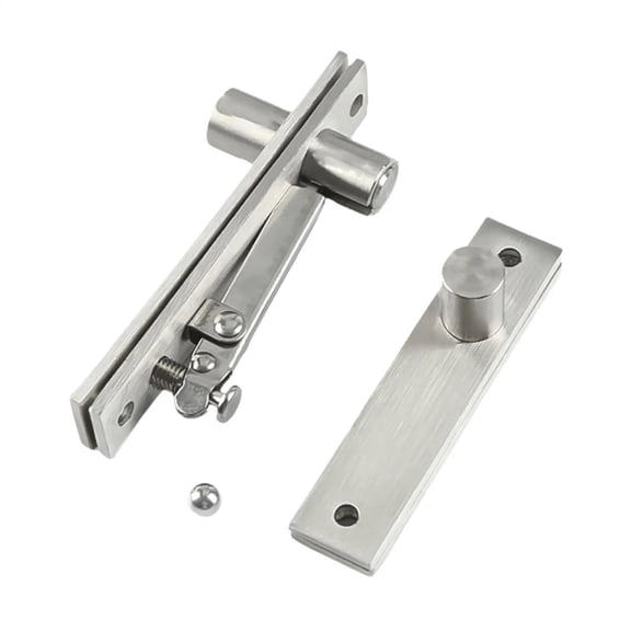 Hidden Door Hinges for Max 330 lb Wood Doors,Pivot Hinges for Hidden Door Bookcase,Secret Door,with Door Ball Catch Hardware ( Silver)