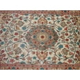 thumbnail image 2 of Ahmedani Linen Exclusive Ivory Medallion Designed Any Room Rectangle Area Rugs Hand Knotted Wool Silk Indoor Carpet (6 x 4)', 2 of 9