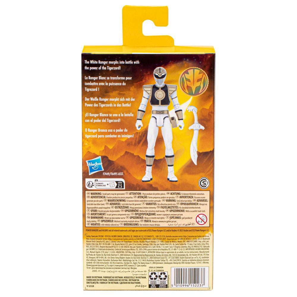 Power Rangers Mighty Morphin White Ranger Action Figure, 6-Inch
