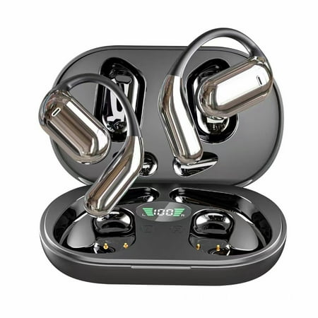 RBCKVXZ Bluetooth 5.3 Non In Ear Hanging Ear Power Display Directional Sound Transmission Call Noise Reduction Wireless Earphones Birthday Gifts Black