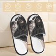 thumbnail image 2 of Fotbe Black And White Boston Terrier Pantuflas Peludas para Mujer con Estampado, Zapatillas de Peluche, Zapatos de Invierno para Casa, Uso Interior y Exterior-Large, 2 of 8