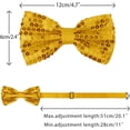thumbnail image 3 of Zhengup Men's Sequin Shiny Bowtie Sparkling Adjustable Neck Solid Color Bow Ties for Prom Party, 3 of 4