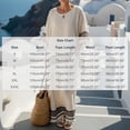 thumbnail image 4 of Uootdi Two Piece Sets for Women Summer Loose Fit Crew Neck Contrast Stripe Blouse Elastic Waist Palazzo Pants Trendy Travel Matching Sets, 4 of 4