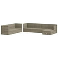 thumbnail image 2 of vidaXL 8 Piece Garden Lounge Set with Cushions Grey Poly Rattan, 2 of 5