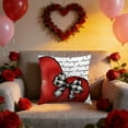 thumbnail image 5 of OAVQHLG3B Valentine‘s Day Throw Pillow Covers 18x18 Inch Red Pink Heart Pillow Cases Soft Heart Shape Embroidery Cushion Covers for Valentine‘s Day Couch Sofa Bedroom Living Room Home Decor, 5 of 6