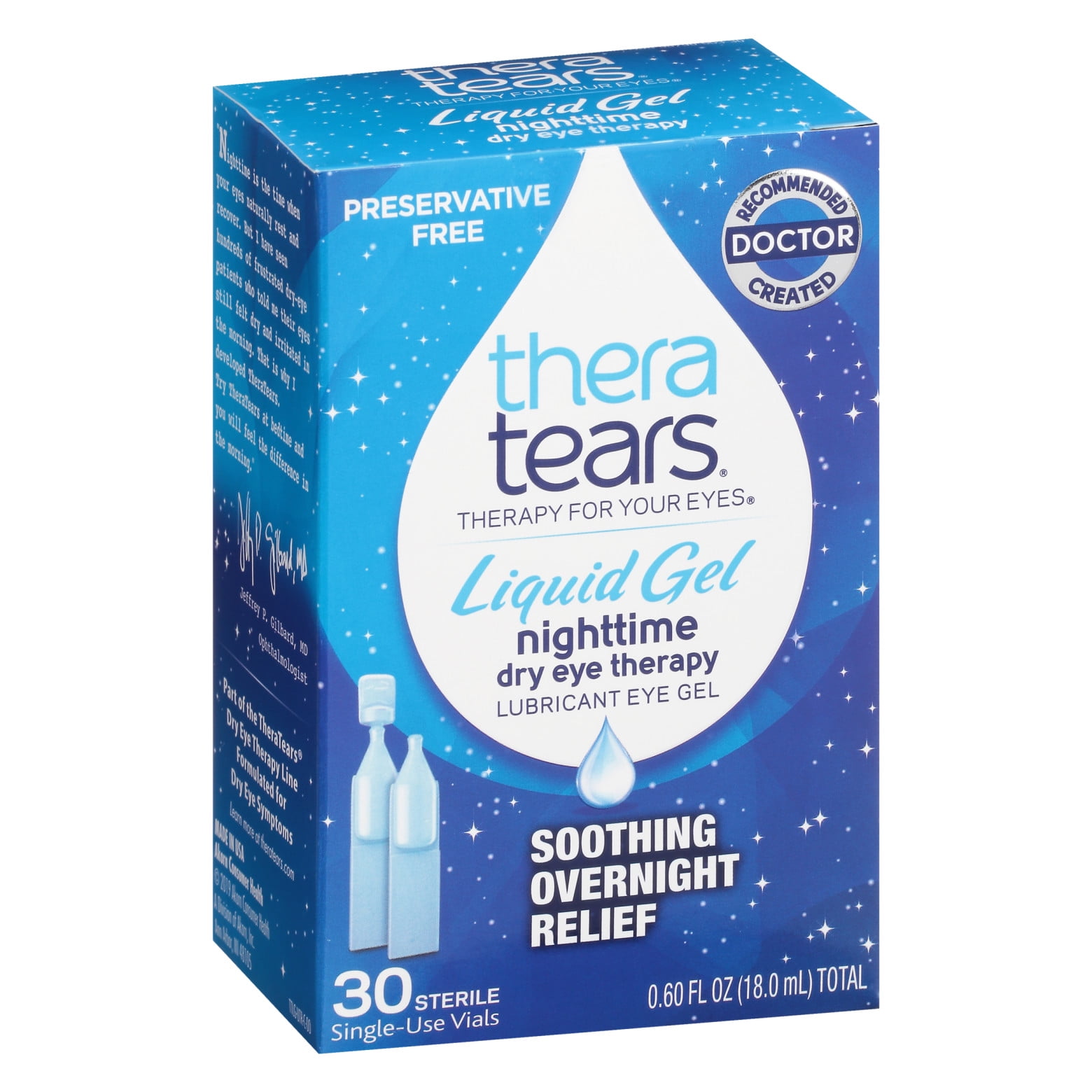 Buy TheraTears Liquid Gel Nighttime Lubricating Eye Drops, SingleUse