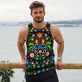 thumbnail image 6 of KLL Roosters and Flowers Print Men's Muscle Gym Workout Stringer Tank Tops Bodybuilding Fitness T-Shirts Tank Tops Men-3X-Large, 6 of 7