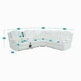 thumbnail image 4 of Naomi Home Chicago Theater Style Motion Sofa Corner Set With Adjustable Headrest-Color:White,Fabric:Air Leather, 4 of 18