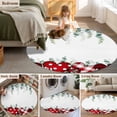 thumbnail image 5 of Round Rugs 4 Ft, Valentine's Day Non Slip Area Rugs for Kitchen Bedroom Entryway, Love Heart Eucalyptus Leaves Summer Botanical Washable Carpet Runner Rug Floor Mats for Bedroom Home Decor, 5 of 8
