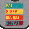 thumbnail image 4 of Inktastic Disc Golfer Eat Sleep Disc Golf Repeat Boys or Girls Baby Bib, 4 of 4