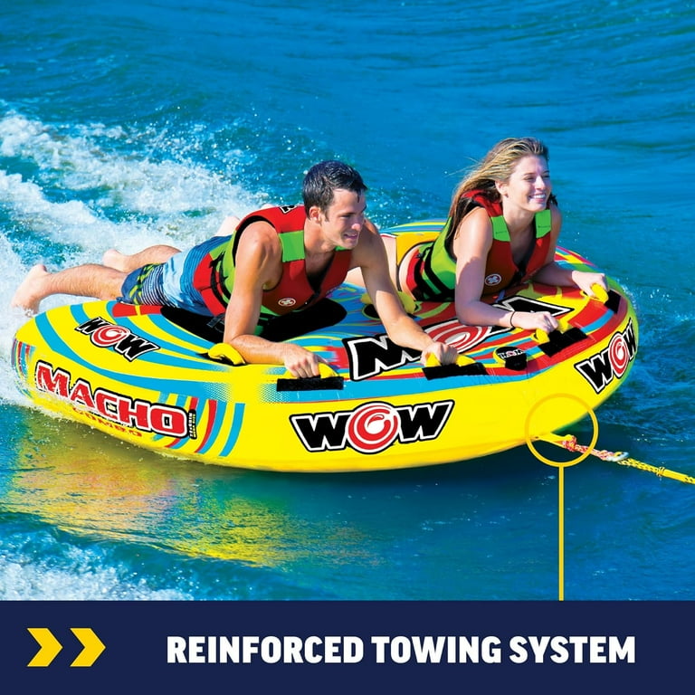 WOW SPORTS Macho 1-2 Rider Inflatable Towable for Boating and
