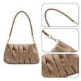 thumbnail image 3 of Nuevo bolso plisado debajo del brazo con textura Joker, bolso de hombro de moda para mujer de PU de color caqui, 3 of 5