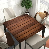 Square Fitted Tablecloth with Elastic Edge for Banquet Buffet Kitchen Dining Party Bbrown Wood Wall Background Fitted for 36"x36" Square Table Style-29