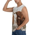 thumbnail image 3 of Haiem Men's Yak Print Tank Tops Summer Sleeveless Cut Off Workout T-Shirts Fitness Vest Athletic Undershirts-Medium, 3 of 8