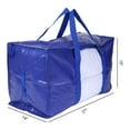 thumbnail image 2 of Unique Bargains 1 Pack Clothes Storage Bags Moving Bags Blue 27*14*15in, 2 of 7
