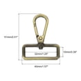 thumbnail image 2 of Uxcell 15Pack Swivel Clasps, 1.25" D Ring Lobster Clasp Claw Push Gate Snap Hook, Brass, 2 of 6