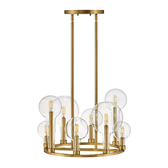 30526LCB Hinkley Lighting Alchemy - Eight Light Medium Chandelier in Transitional-Industrial Style - 24.25 Inches Wide by 16.25 Inches High-Lacquered