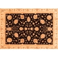thumbnail image 1 of Ahgly Company Indoor Rectangle Oriental Orange Traditional Area Rugs, 2' x 4', 1 of 4