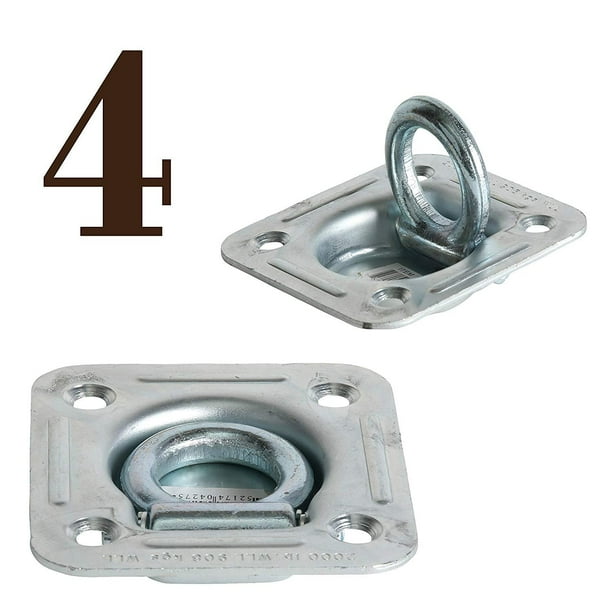 D Ring Tie Down Anchors Large Square Recessed Pan Fitting Drings Heavy Duty Steel Cargo Tie Downs By Dc Cargo Mall Truck Trailer Flatbed Pickup Tiedown Anchor Walmart Com Walmart Com