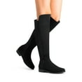 thumbnail image 5 of DREAM PAIRS Women's Knee-High Boots Comfortable Flat Low Heel Round Toe Stretchy Suede Slouch Boots with Side Zipper, 5 of 8