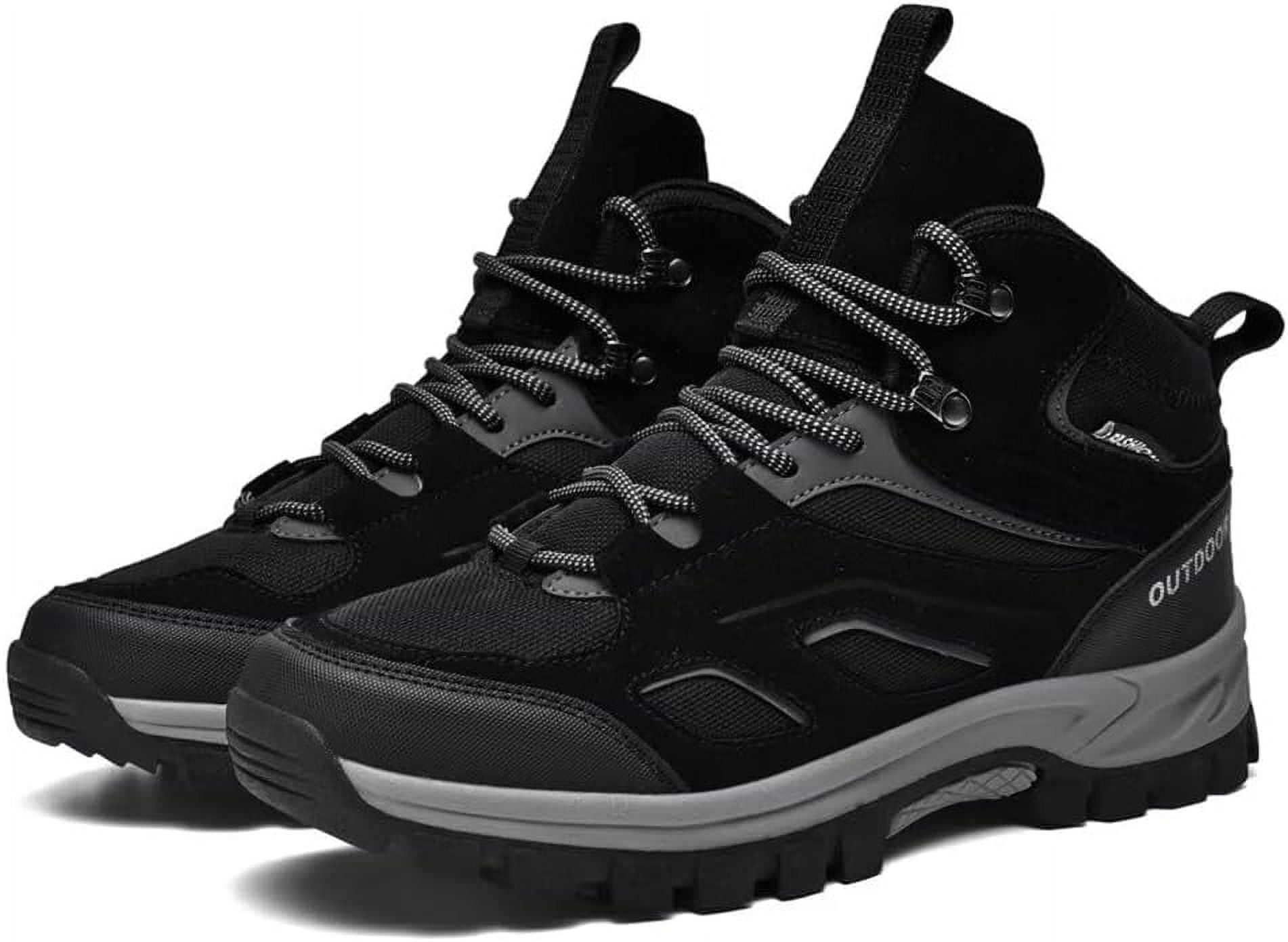 Hiking Shoes for Men with Arch Support Breathable Non-slip Lace-up Casual Walking Shoes Plus Size