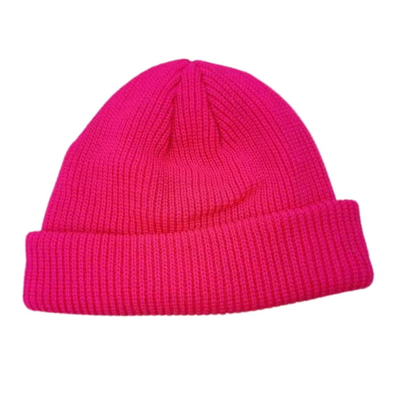 Mightlink Knitted Hat Hip Hop Casual Flanging Stretchy Soft Keep Warm Solid Color Autumn Winter Women Men Skull Beanie Cap for Outdoor