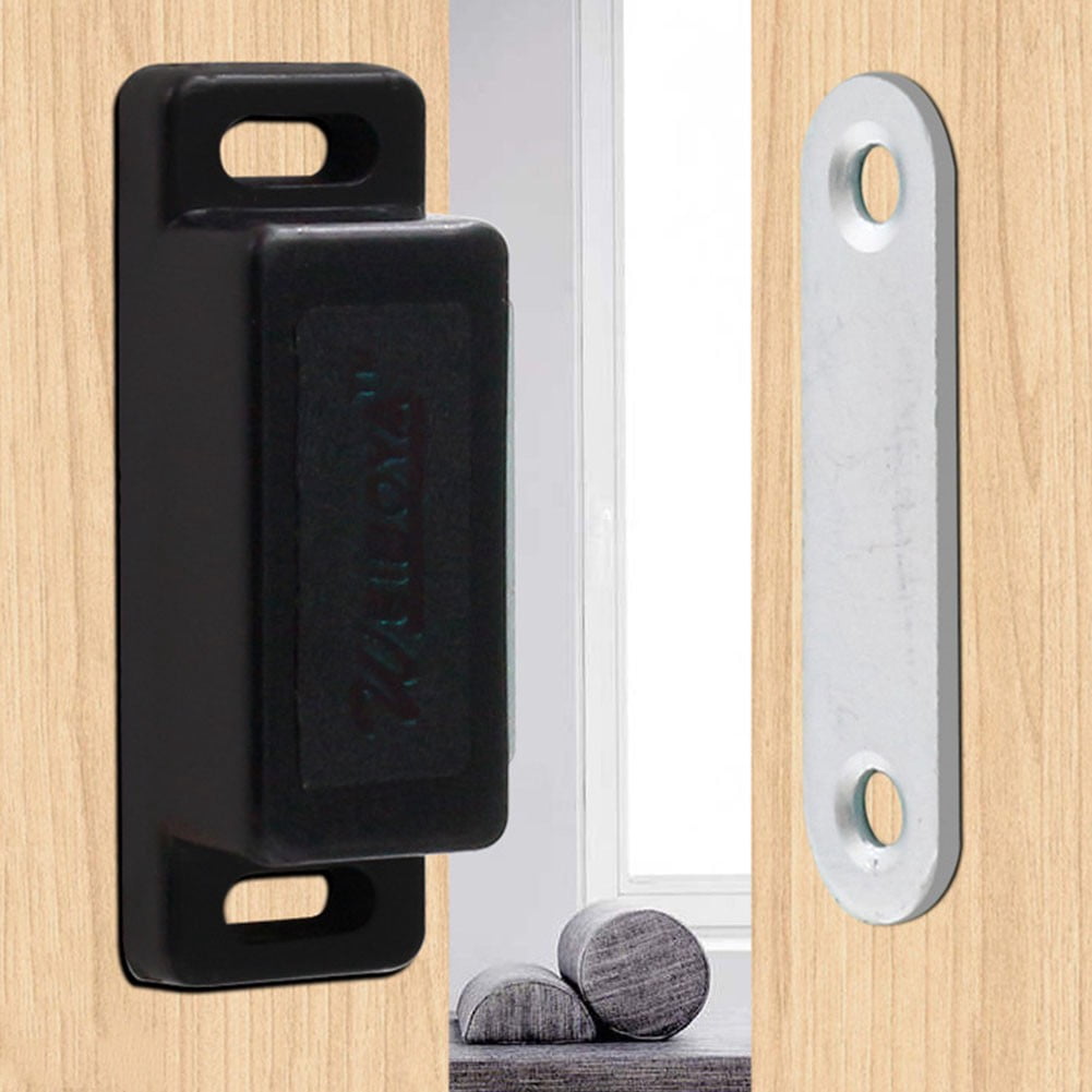 4X Magnetic Catch Cupboard Door Latch White Cabinet Catch Magnet with Screws