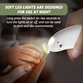 thumbnail image 5 of EXLEAF 2026 New Baby Nail Clippers, Electric Nail Trimmer with Led Light, Gentle Baby Nail File Grooming Kit with 6 Replacement Heads & Storage Case for Infant Toddler Or Adults Toes Fingernails Care, 5 of 5