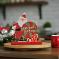 thumbnail image 4 of Christmas Santa Claus Crafts Wood Decoration Desktop Ornaments Dining Table Centerpieces Wood Ornaments Wood Signs Desktop, 4 of 4