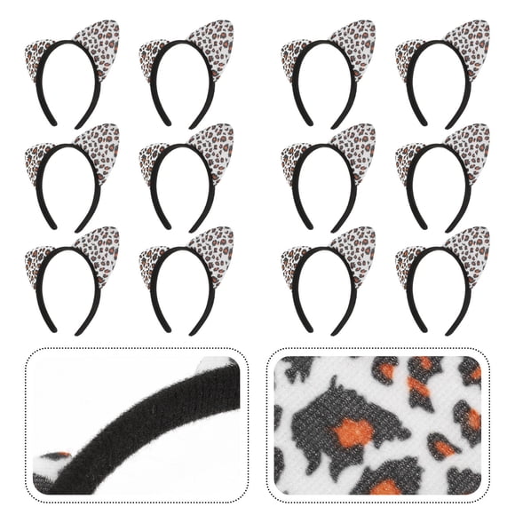 ifundom 14 Pcs Bandeau Oreilles de Léopard Mode Tissu Fixation des Cheveux pour Moments de Maquillage