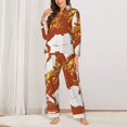 thumbnail image 2 of Fotbe Vintage Cowboy On A Bronco Horse Conjunto de Pijama de Manga Larga para Mujer con Estampado, Ropa de Dormir de 2 Piezas, Conjunto de Casa Suave y Cómodo con Bolsillos-Small, 2 of 7