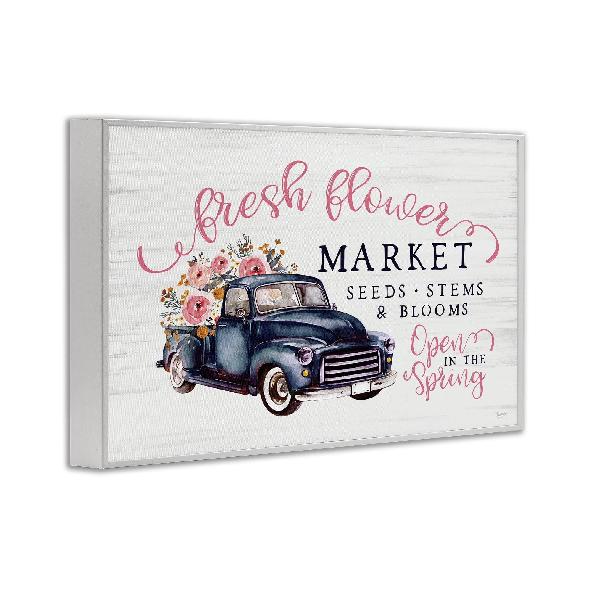 Stupell Industries Antique Spring Market White Framed Giclee Art, design by Lux + Me Designs
