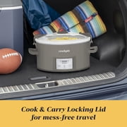Crock-Pot Programmable 7-Quart Cook and Carry Slow Cooker, Grey