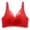 Red, variant on HOOJT Women's Bras Solid Color Lace Wireless Bra Breast Adjustment Underwear Lace Bra Breathable Bralette Underwears