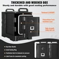 thumbnail image 4 of KFFKFF Insulated Food Pan Carrier, 81 Qt x 2 Pack Hot Box for Catering, Food Transport Container with Secure Buckles, Front Loading Food Warmer with Handles, Stackable End Loader, 4 of 9