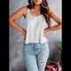 thumbnail image 4 of Camisola Sin Mangas con Lentejuelas para Mujer, Camisetas Brillantes Plateadas M, 4 of 7