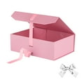 thumbnail image 2 of GoooodGift Extra Large Pink Gift Box 19x16x6 Inches, Huge Gift Box with Ribbon, Large Gift Box with Lid Magnetic Closure (Glossy Pink), 2 of 6