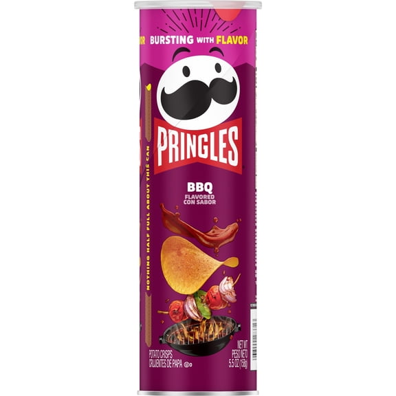 Pack Of 3 Pringles BBQ Potato Crisps Chips, 5.5 oz (Package May Vary)