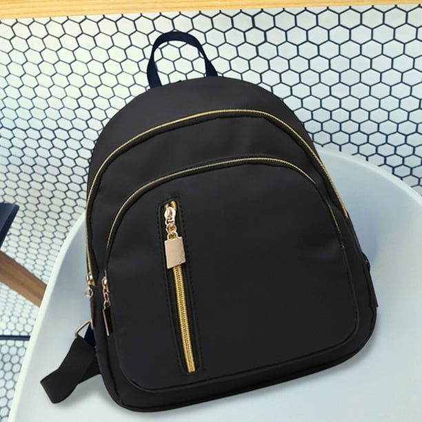 Mochila impermeable para mujer, estilo coreano, de nailon, versátil, personalizable, mini mochila, correas de hombro ajustables, portátil, con cremallera.