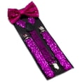 thumbnail image 1 of Sequins Straps With Bow Set Stage Performance Adjustable Elastic Elastic Back Straps Suspender Belt Womens Suspenders for Snow Pants, 1 of 3