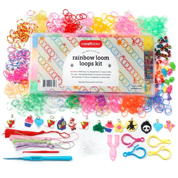 Color Rubber Band Bracelet Making Kit - 1200 Pcs main image 0