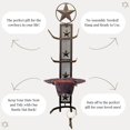 thumbnail image 2 of BestGiftEver Metal Star 4 Cowboy Hat Rack plegable para colgar en la pared, decoración rústica estilo occidental – Organizador de exhibición de sombrero de vaquero de metal rústico en montaje en pared, 2 of 5