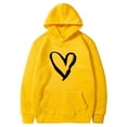thumbnail image 4 of Lmnyox Women's Long Sleeve Sweatshirts Oversized Heart Print Hooded Sweatshirt with Pocket Valentine's Day Clothes, 4 of 4