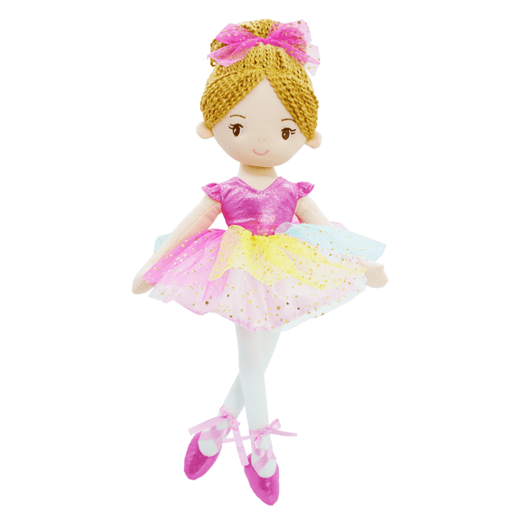 Lullaberry 16" Ballerina Princess Polina - Stuffed Plush Soft Doll - Pink Outfit - Gift for Toddler Girls