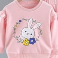 thumbnail image 5 of TOWED22 Baby Girl Clothes Fall Winter Toddler Outfits for Girls Graphic Shirt Tops Flare Joggers Pants Girls Clothing Set,Pink,18-24 M, 5 of 9